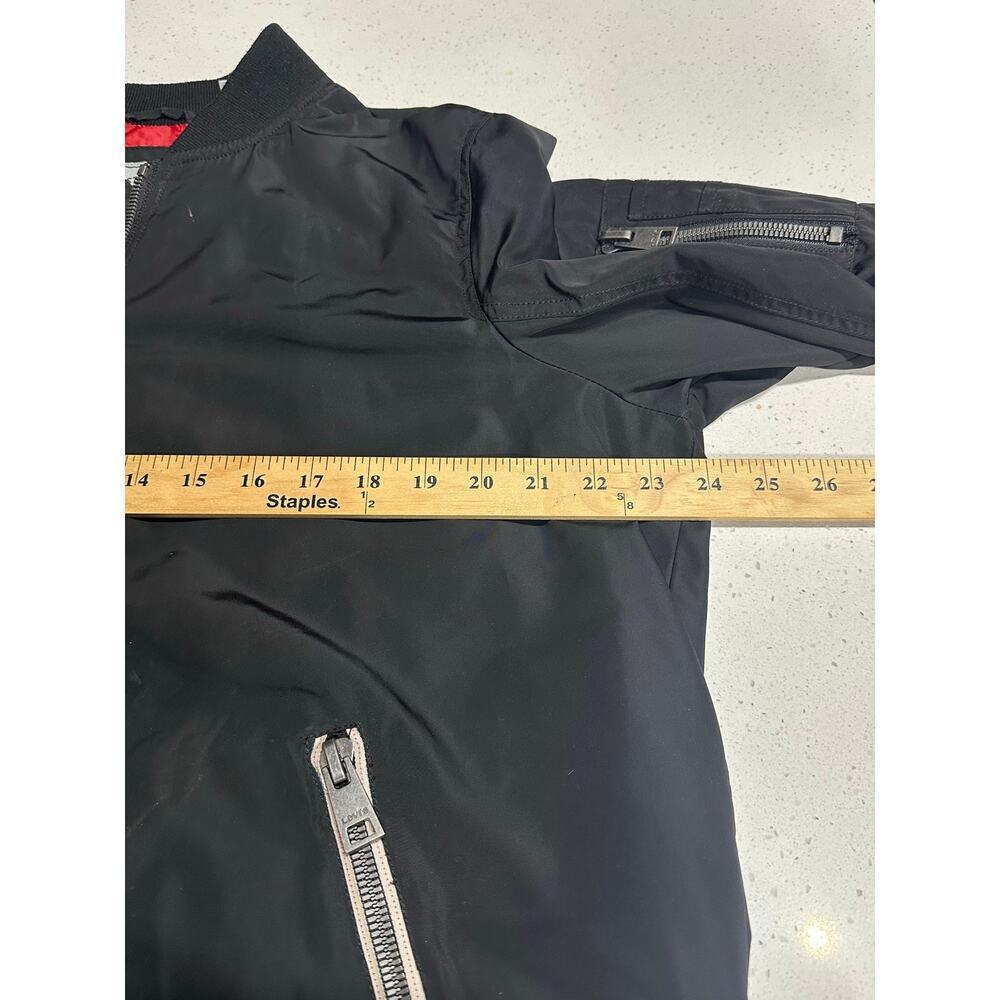 Levi’s Jacket Women’s Black Bomber Biker Elastic Ribbed Zip Melanie Newport 1X - Picture 13 of 14
